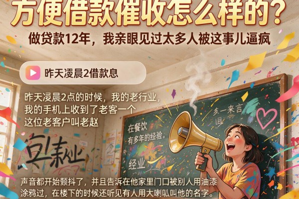 方便借款催收怎么样的？做贷款12年，我亲眼见过太多人被这事儿逼疯