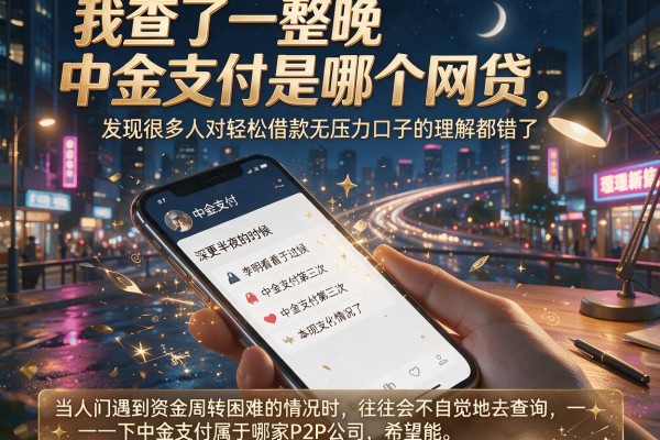 我查了一整晚中金支付是哪个网贷，发现很多人对轻松借款无压力口子的理解都错了