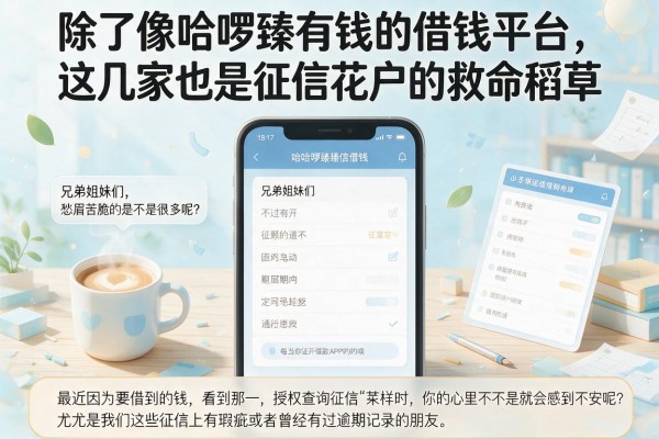 除了像哈啰臻有钱的借钱平台，这几家也是征信花户的救命稻草