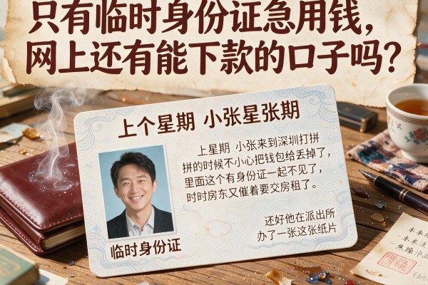 只有临时身份证急用钱，网上还有能下款的口子吗？