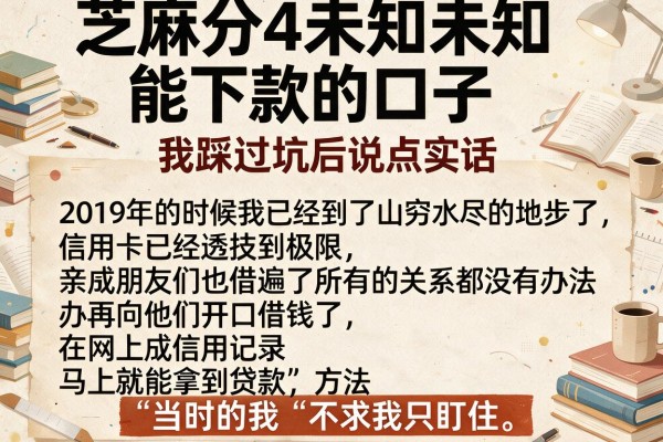 芝麻分4未知未知能下款的口子，我踩过坑后说点实话