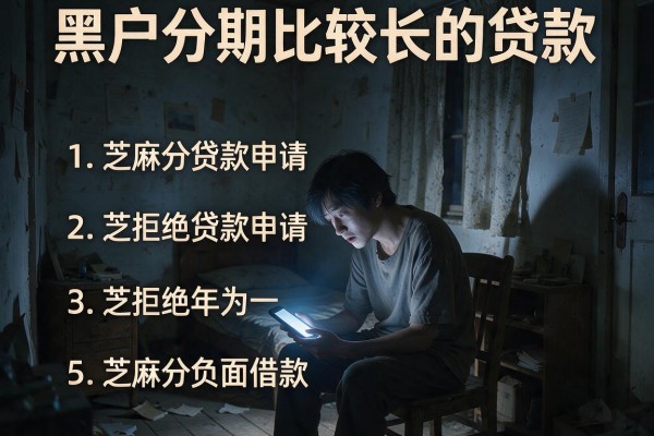 黑户分期比较长的贷款，条列5个芝麻分负面借款的软件