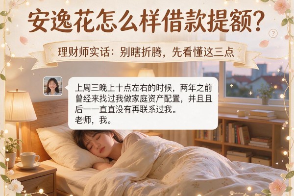 安逸花怎么样借款提额？理财师说实话：别瞎折腾，先看懂这三点