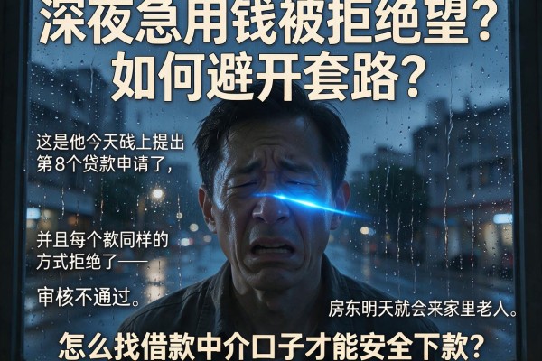深夜急用钱被拒绝望？如何避开套路？怎么找借款中介口子才能安全下款？