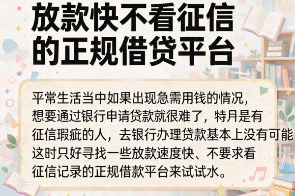 放款快不看征信的正规借贷平台，这几个通过率不错