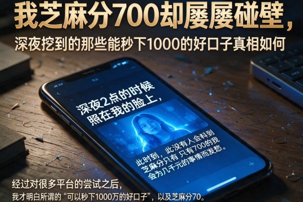 我芝麻分700却屡屡碰壁，深夜挖到的那些能秒下1000的好口子真相如何