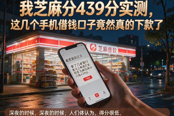 我芝麻分439分实测，这几个手机借钱口子竟然真的下款了