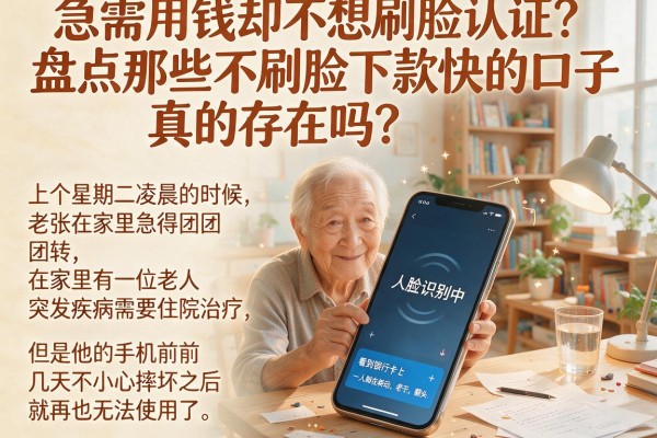 急需用钱却不想刷脸认证？盘点那些不刷脸下款快的口子，真的存在吗？