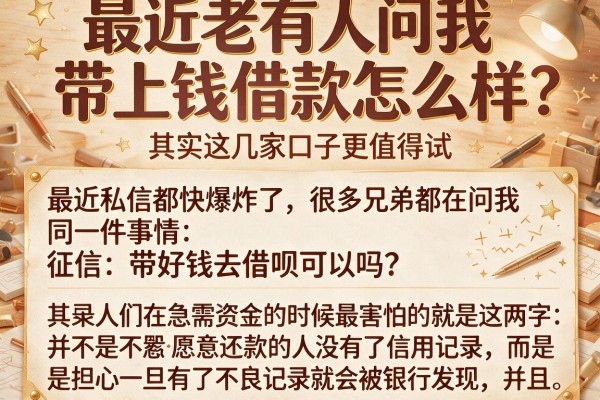 最近老有人问我带上钱借款怎么样，其实这几家口子更值得试