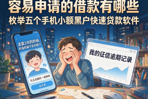 容易申请的借款有哪些，枚举五个手机小额黑户快速贷款软件