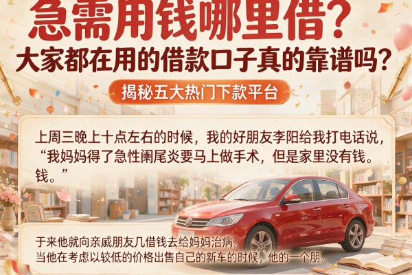 急需用钱哪里借？大家都在用的借款口子真的靠谱吗？揭秘五大热门下款平台