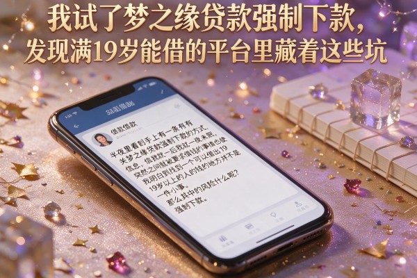 我试了梦之缘贷款强制下款，发现满19岁能借的平台里藏着这些坑