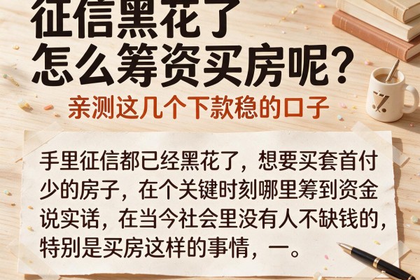 征信黑花了怎么筹资买房呢？亲测这几个下款稳的口子