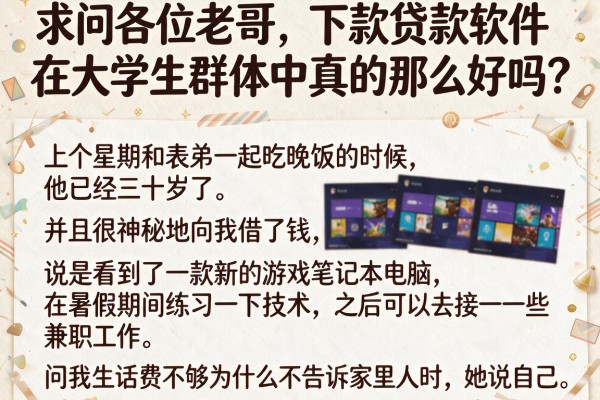 求问各位老哥，下款贷款软件在大学生群体中真的那么好吗？