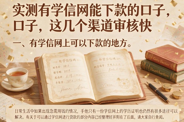 实测有学信网能下款的口子，这几个渠道审核快