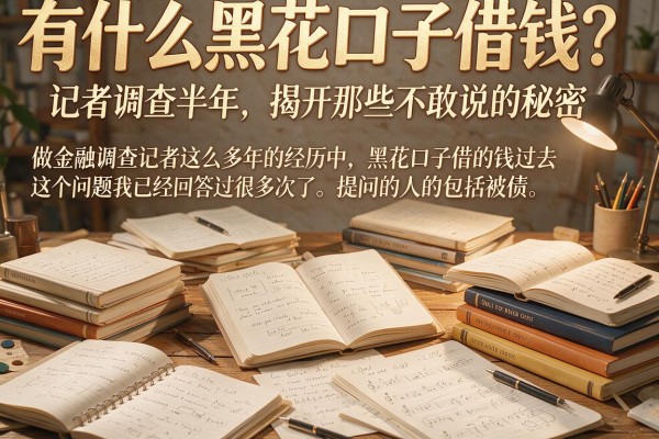 有什么黑花口子借钱？记者调查半年，揭开那些不敢说的秘密