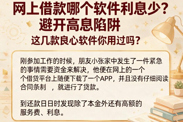 网上借款哪个软件利息少？避开高息陷阱，这几款良心软件你用过吗？