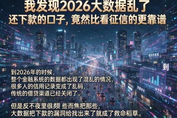 我发现2026大数据乱了还下款的口子，竟然比看征信的更靠谱