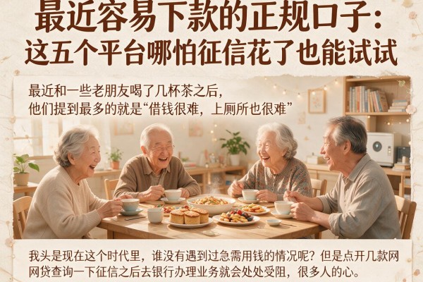 最近容易下款的正规口子：这五个平台哪怕征信花了也能试试