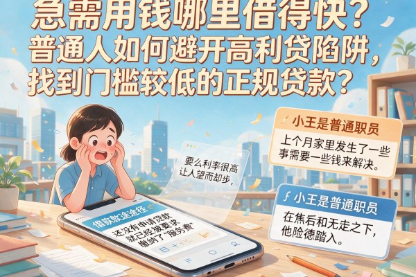 急需用钱哪里借得快？普通人如何避开高利贷陷阱，找到门槛较低的正规贷款？