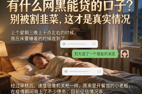 有什么网黑能贷的口子？别被割韭菜，这才是真实情况