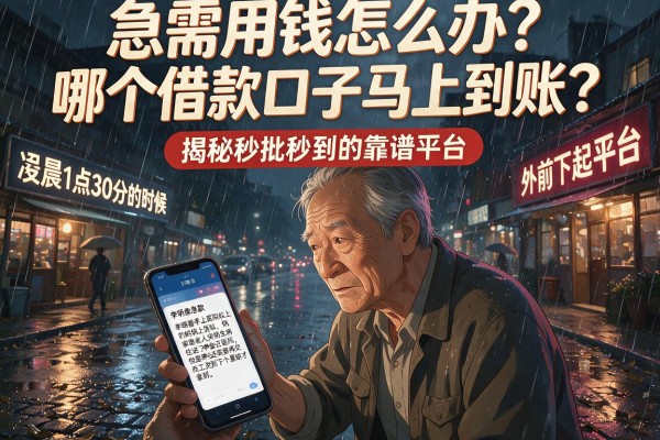 急需用钱怎么办？哪个借款口子马上到账？揭秘秒批秒到的靠谱平台