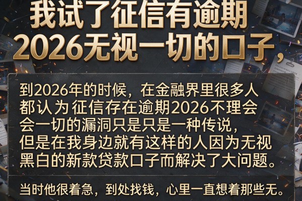 我试了征信有逾期2026无视一切的口子，结果有点意外