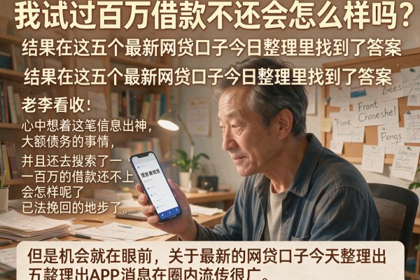 我试过百万借款不还会怎么样吗，结果在这五个最新网贷口子今日整理里找到了答案