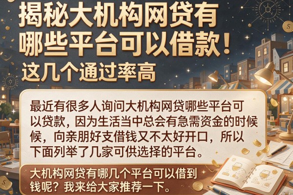 揭秘大机构网贷有哪些平台可以借款，这几个通过率高
