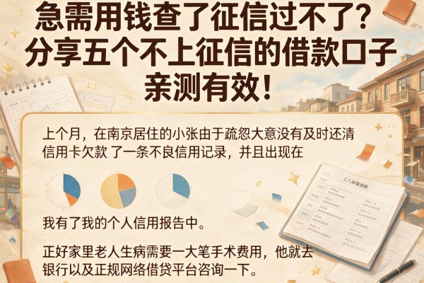 急需用钱查了征信过不了？分享五个不上征信的借款口子，亲测有效！