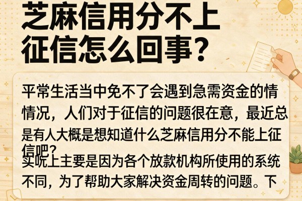芝麻信用分不上征信怎么回事？盘点几个实用的网贷平台
