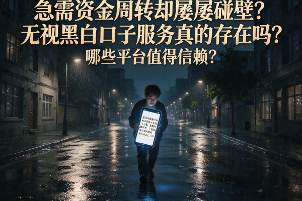 急需资金周转却屡屡碰壁？无视黑白口子服务真的存在吗？哪些平台值得信赖？