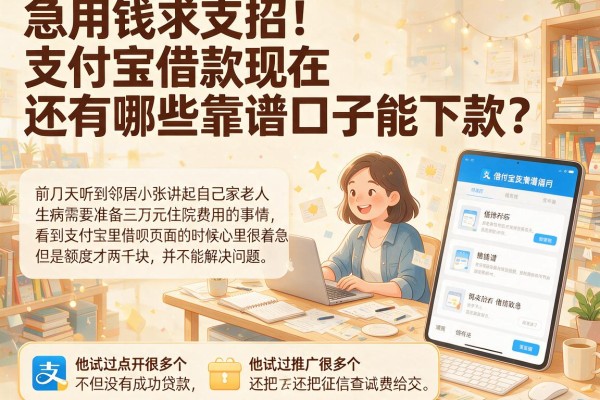 急用钱求支招!支付宝借款现在还有哪些靠谱口子能下款?