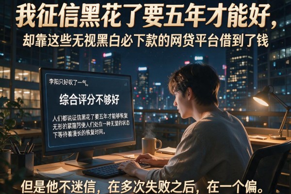 我征信黑花了要五年才能好，却靠这些无视黑白必下款的网贷平台借到了钱