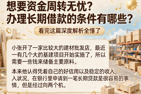 想要资金周转无忧？办理长期借款的条件有哪些？看完这篇深度解析全懂了