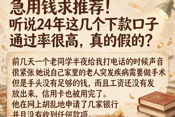 急用钱求推荐！听说24年这几个下款口子通过率很高，真的假的？