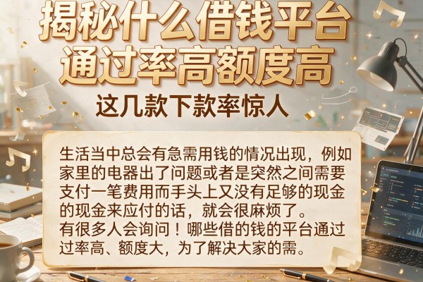 揭秘什么借钱平台通过率高额度高,这几款下款率惊人