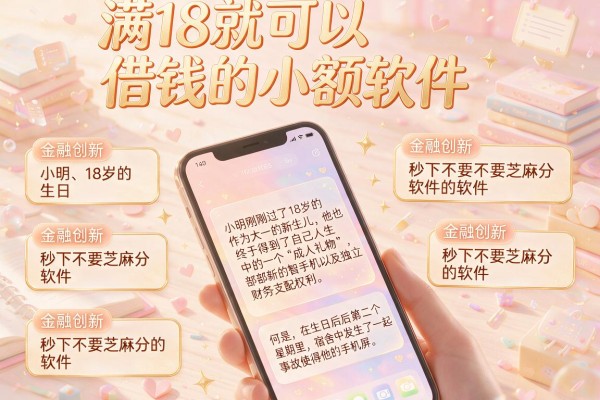 满18就可以借钱的小额软件，罗列五个金融创新秒下不要芝麻分的软件