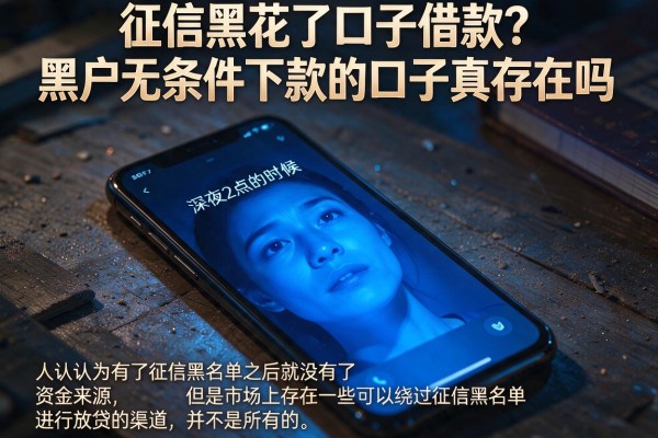 征信黑花了口子借款？黑户无条件下款的口子真存在吗，我试了这几个