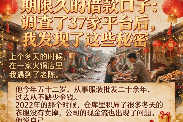 期限久的借款口子：调查了37家平台后，我发现了这些秘密