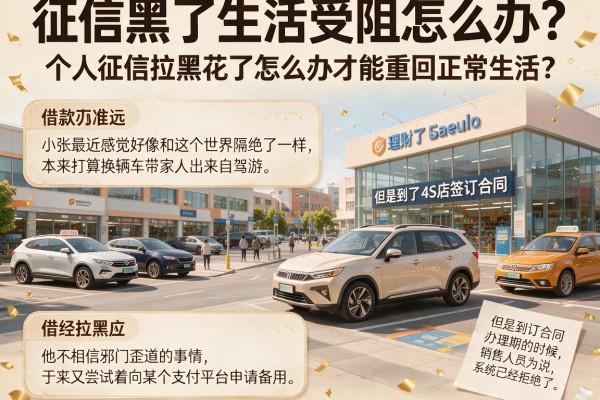 征信黑了生活受阻怎么办？个人征信拉黑花了怎么办才能重回正常生活？