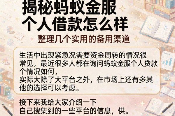 揭秘蚂蚁金服个人借款怎么样，整理几个实用的备用渠道