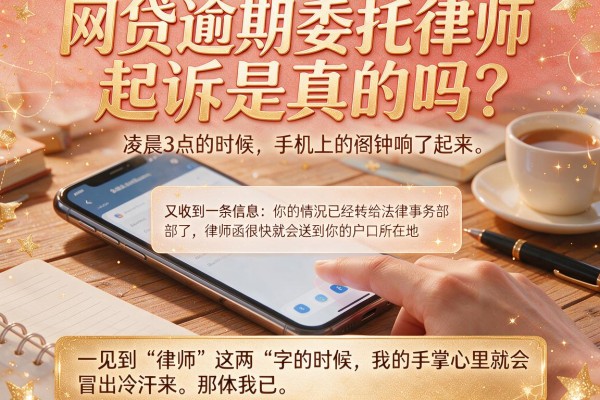 网贷逾期委托律师起诉是真的吗？别被催收吓破胆