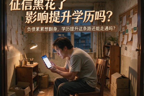 征信黑花了影响提升学历吗？负债累累想翻身，学历提升这条路还能走通吗？