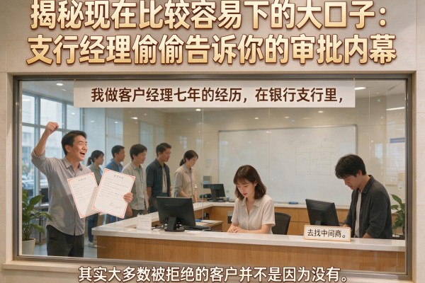 揭秘现在比较容易下的大口子：支行经理偷偷告诉你的审批内幕