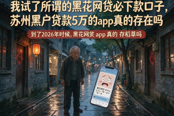 我试了所谓的黑花网贷必下款口子，苏州黑户贷款5万的app真的存在吗