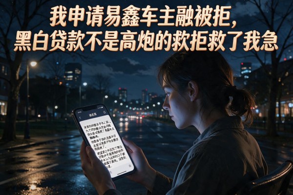 我申请易鑫车主融被拒，黑白贷款不是高炮的软件救了我急