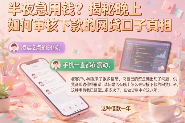 半夜急用钱？揭秘晚上如何审核下款的网贷口子真相