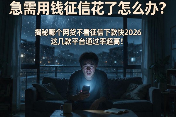 急需用钱征信花了怎么办？揭秘哪个网贷不看征信下款快2026，这几款平台通过率超高！