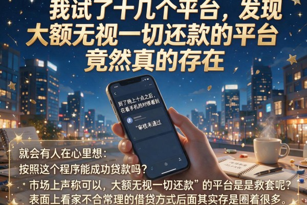 我试了十几个平台，发现大额无视一切还款的平台竟然真的存在